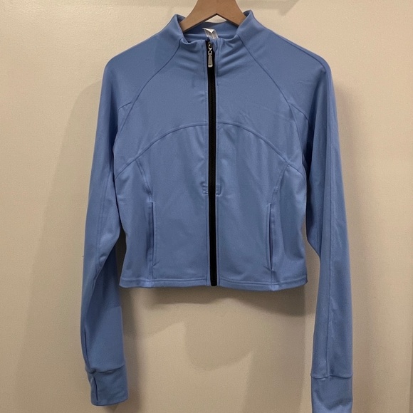 Women’s Blue Athleisure Zip Jacket - Picture 2 of 4